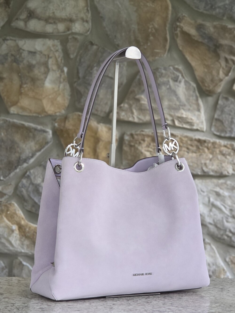 Michael Kors Christina Large Purple Shoulder Bag